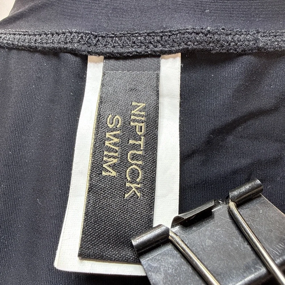 Niptuck Swim Long Sleeve Full‎ Zip Sun Safe Rashgurad Top Black Size 10 Jacket